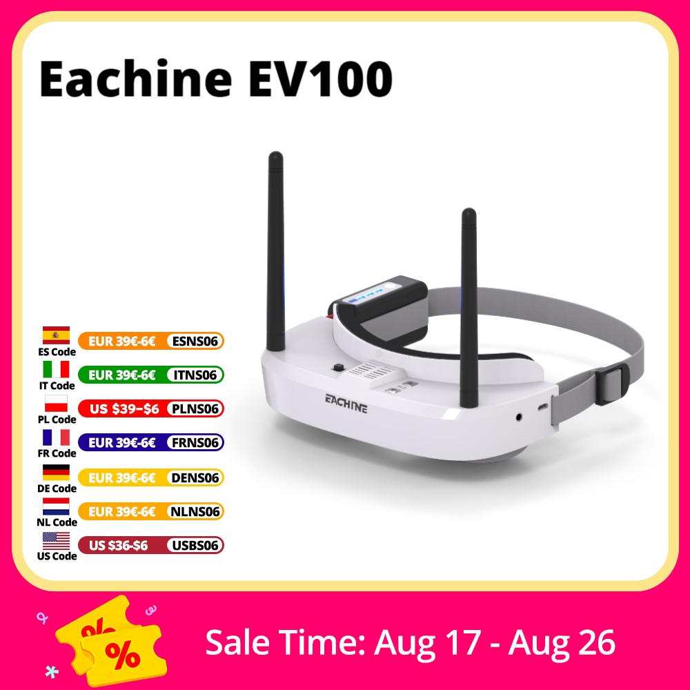 Eachine EV100 720*540 5.8G 72C - Fpv Drone Goggles avis et prix